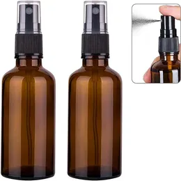 Auflagflaschen nachfüllbare Bernsteinglassprayflasche für ätherische Öle Reisen Parfümzerstäuber und Pflanzenwässerung von 5 ml-100ml