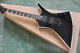 Guitar Factory Custom E -Gitarre mit Rosenholz -Fingerboard, weißer Bindung, schwarze Hardware, die maßgeschneiderte Dienste anbieten