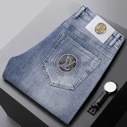 Designer maschile primavera/estate New Jeans Slip's Slip Fit Elastic Versatile Casual Trend Feet Men's Wear Luxury Pants