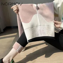 Active Pants Normov Vinter Varma kvinnor förtjockar termiska damer Velvet Fleece Hög midja Kylbeständig Casual Leggings