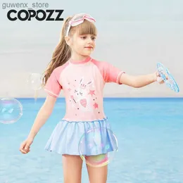 ワンピースCopozz Childrens Swimsuit Girls Swimsuit Integrated Swimsuit Childrens Swimsuit Childrens Swimsuit New Swimsuit Y240412Y2404178Y9X