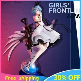 Actionspielzeugbild 27 cm Mädchen Frontline Anime Figur Zas M21 Hourglas White Queen Model Peripherale Kollektion Dekoration Display Kinder Geschenkspielzeugspiel Y240415