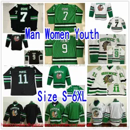 Пользовательский S-6xl Vintage North Dakota NCAA Fighting College Sioux Hockey Froneys сшил 9 Джонатана Тоуса 11 Зак Париз 7 T.J.Университет Оши Джерси Женская молодежь