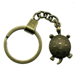 Keychains 1pcs Tortoise Key Ring Couple Pendants Jewelry Making Supplies Cute Size 30mm