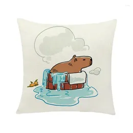 Pillow Spring Covers Decorative Throw Capybara Pillowcase Green Printing And Dyeing Fine Workmanship By