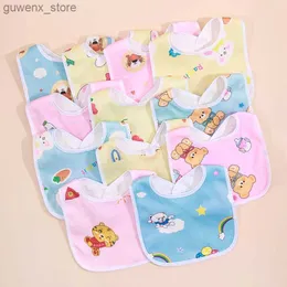 Bibs burp panni casuali 5/8/10pcs cotone babadores Burp saliva asciugamano bavagie bandana ragazzi impermeabili per ragazzi accessori per ragazze abbigliamento y240415y2404179enu