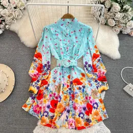 Повседневные платья бренд Bruntway Mini Dress Summer Mite Women Luxury Ruffles Floral Prim