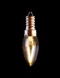 Edison C7 스타일 1W 빈티지 LED 필라멘트 전구 슈퍼 워마 2200K E12 E14 Candelabra베이스 레트로 야간 램프 5451991
