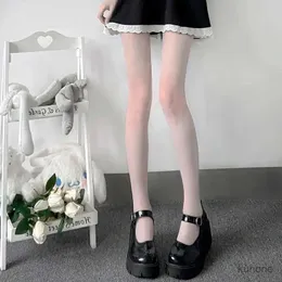 Socks Strumpfwomen Strumpfhose Sommer schwarze weiße Strümpfe sexy hohe Taille Lolita Strumpfhosen Oberschenkel hohe Strümpfe Anime Cosplay Kostüme