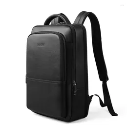 Sırt çantası padieoe erkek iş 16 inç bilgisayar başlık inek derisi büyük kapasiteli seyahat çantası