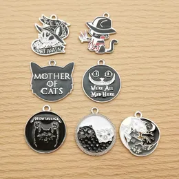 10pcs Cat Charm do biżuterii Making Emali Naszyjnik Bransoletka Bransoletka Karkie