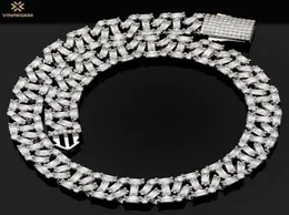 Correntes vinregem hip hop rock 925 prata esterlina criada moissanita gemstone personalidade cuba colar jóias finas ladolesal12736666