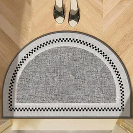 Dywany Half Circle Doormat 19.6'X31.4 '' Niepoślizgowe macie drzwi przednie wejście wewnętrzne Niski profil dywanika do mycia podłogę wejściową
