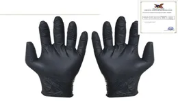 Engångsskyddande svarta handskar 100 st hushållsrengöring tvätthandskar nitril laboratorium nagelkonst tatuering antistatisk handskar8741204