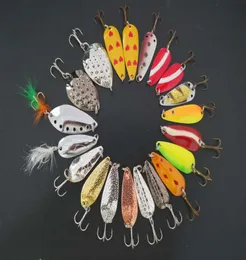 Whole 30pcs Fishing Spoons Lures Kit Crankbait Spoon Bass Trout Walleye 45g72cm Mixed Colours8194357