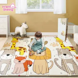 Pads Infant Shining Baby Play Mat Folding Crawling Mat 200*180cm Thickness Baby Mat Puzzle Foldable Babi Mat Toy Children Carpet