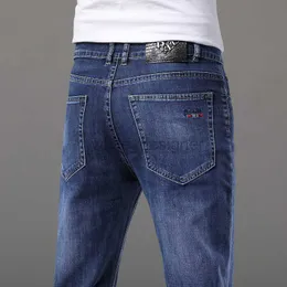 Jeans de grife para homens lavados comutores casuais Casual cintura média elástica de algodão jeans calças de moda masculina de moda masculina