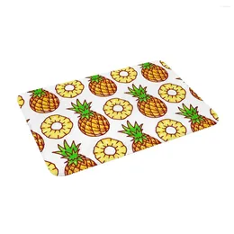 Carpets Pineapples 24" X 16" Non Slip Absorbent Memory Foam Bath Mat For Home Decor/Kitchen/Entry/Indoor/Outdoor/Living Room