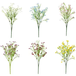 Dekorativa blommor simulering babysbreath bukett hem dekor plast falska konstgjorda milan gipsophila växt blommig el lobby dekoration