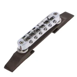 Cavi regolabili cromo rosewood bridge roller selle per accessori per le parti della chitarra jazz Les Paul