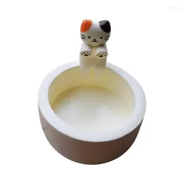 Titulares de vela Kitten Holder Cartoon Aquecimento Pata Candlestick Pedestal White Pedestal Stand