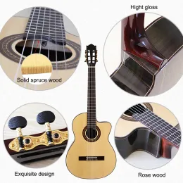 PEGS 39 -Zoll -Feststiche Holz klassische Gitarre High Gloss natürliche 6 -String -Schnittwesendesign handgemachte Spindelstock