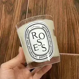 Fragrance Deodorant Scented Candle Santal Roses 190G Bougie Parfumee Netwt 65oz Top Quality Designer Brand Candles Whole4766080