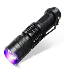Хорошая цена UV фонарик мини -светодиодный факел 395 нм черный волн длины волны фиолетовой светильники 9 светодиодный флэш -флэш