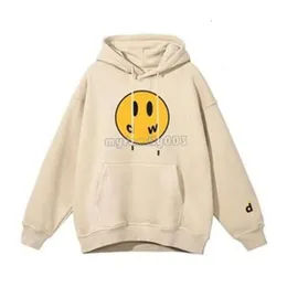 Hot Drawdrew Designer Brand Draw Hoodie Najwyższa wysokiej jakości bluzy Bluzy żółte man retro buźka bluza bluza bluza losowa harajuku 340