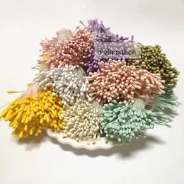 Dekorativa blommor 400st 1,5 mm huvuden Mini Flower Stamens Pistil Wedding Decoration Scrapbooking DIY Artificial Cards Cakes Accessories