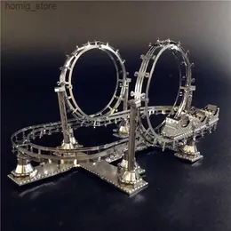 3D Puzzles Ironstar 3D Metal Puzzle Model Roller Coaster Rozrywki Oryginalne Kolekcja Placgand Playys Prezent Y240415