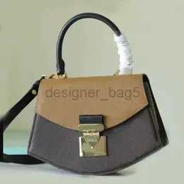 10a toppkvalitet M46548 Kvinnor Designer axelväska S23 Kvinnas handväska duk läder crossbody väskor ny mode fläkt formad dam's totes handväska plånbok jk546