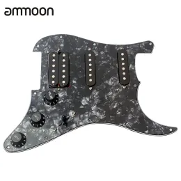 Гитара высокого качества гитарного пикада 3 -й пластин SSH Загружена предварительно подготовленные пикапы Humbucker Pickguard для электрогитары Black Pearl