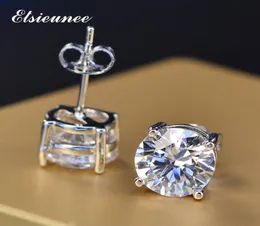 ElsieUnee 925 Sterling Silver 678mm Round Round Cut Simulated Moissanite Diamond Earrings Account Account Accound For Women9542578