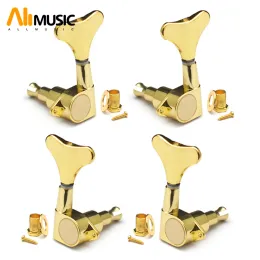 PEGS 4PCS BASSE ELETTRICE SINTERIE SULLA SULLA SINTRAZIONE PEGS TONUERS TEECHE MACCHINE CHIAVE/PULTONI PARTI DI GUITALE NERO/GOLD/CHROME