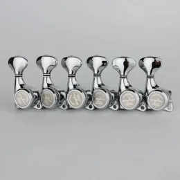 Cables Guyker Chrome Sier Lock String Tuners Electric Guitar Hine Heads Tuners