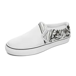 Customized Slip on Casual Schuhe Männer Frauen klassische Leinwand Sneaker Schwarz weiß grau Antiquewhite Feuer Red Herren Trainer Outdoor Schuh Gai Gai