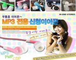 Candy Color New Universal Black billig hörlurar 35mm öronskydd för MP3 MP4 PSP -spelare Metting Använd hörlur 500pcslot2563346