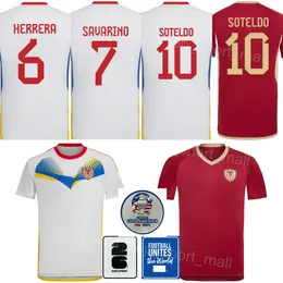 24 25 Copa America Venezuela Pereira Soccer Jersey National Team 17 Martinez 15 Murillo 8 Rincon 5 Moreno 2 Villanueva 16 Rosales 3 Osorio Rondon Football Shirt Kits