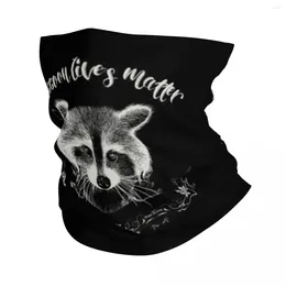 Bandanas Raccoon Lives Matéria icônica Bandana Winter pescoço mais quente e à prova de vento lenço de face para lixo de esqui panda bola de carro