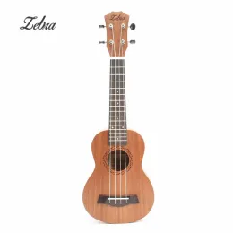 Gitar zebra bahar 21 inç 15 perdeler maun soprano ukulele gitar sapı gül ağacı 4 ipleri Hawaiian gitar müzik aletleri