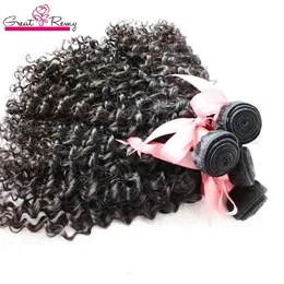 Venda Deep Curly Wave Bundles Weft tecendo 100% de extensões de cabelo humano da Virgem Indiana da Malásia brasileira