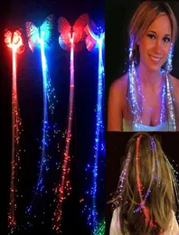 Butterfly Buntes LED -Ligth Up Hair Braid Leuchtung Blitz Haarnadel Leuchtt