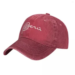 Caps de bola Marca Peru Denim Baseball Cap Moda Logo Unisex Men personalizado Hip Hip Hats Spring Casual ao ar livre Esporte