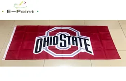 Ohio State Buckeyes flagga 3*5 ft (90 cm*150 cm) Polyester flaggor Banner Decoration Flying Home Garden Flagg Festive Gifts7665997