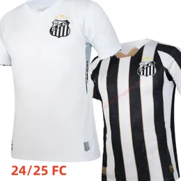 24 25 Santos FC 클럽 축구 셔츠 Neymar Jr 성인 및 어린이 축구 키트 Elano Andre F. Anderson F. Couto Nesta 2024 2025 축구 셔츠