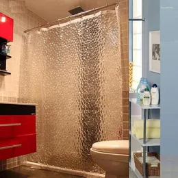 シャワーカーテン2024バスルームカーテン製品用の透明3D EVA格子縞のバススクリーン防水