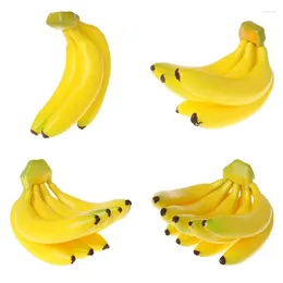 Dekorative Blumen realistische künstliche Banane Bündel Frucht gefälschter Display Requisite FO