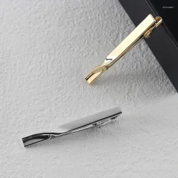 Bow Ties 1Pc Fashion Tie Clip For Men Copper Simple Bar Clasp Practical Mens Classic Clips Clamp Pin Jewelry Necktie Wedding Gift