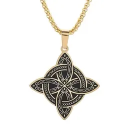 Men's New Viking Irish Celtic Knot Pendant Stainless Steel Slavic Necklace